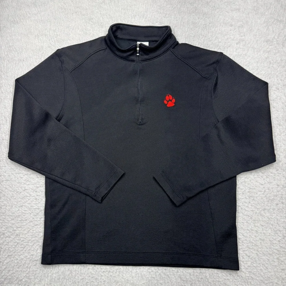 Nike Sport Cover Up Golf 1/4 Zip Pullover Black 400099-010 Men's Size M‎